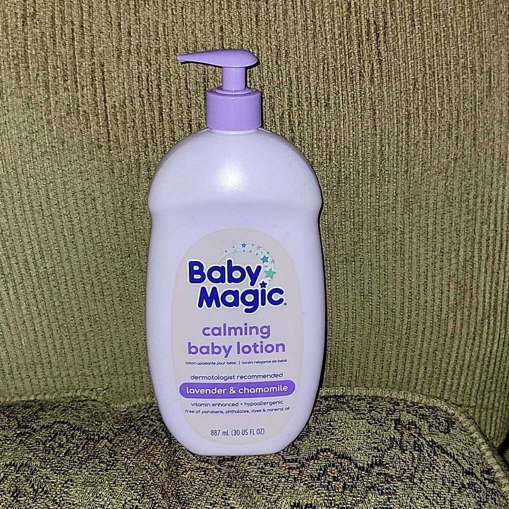 Baby Magic w/pump, Calming Baby Lotion Real Lavender & Chamomile, 30oz